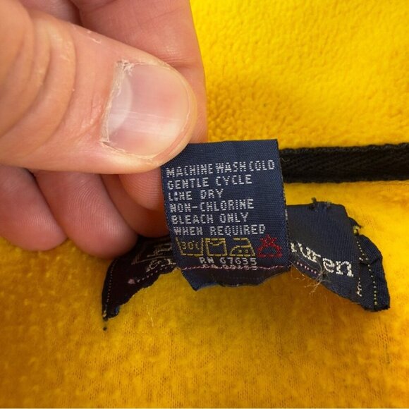 Polo Sport Ralph Lauren Men's Size XL 1/4 Zip Pullover Yellow Gray - Picture 4 of 15